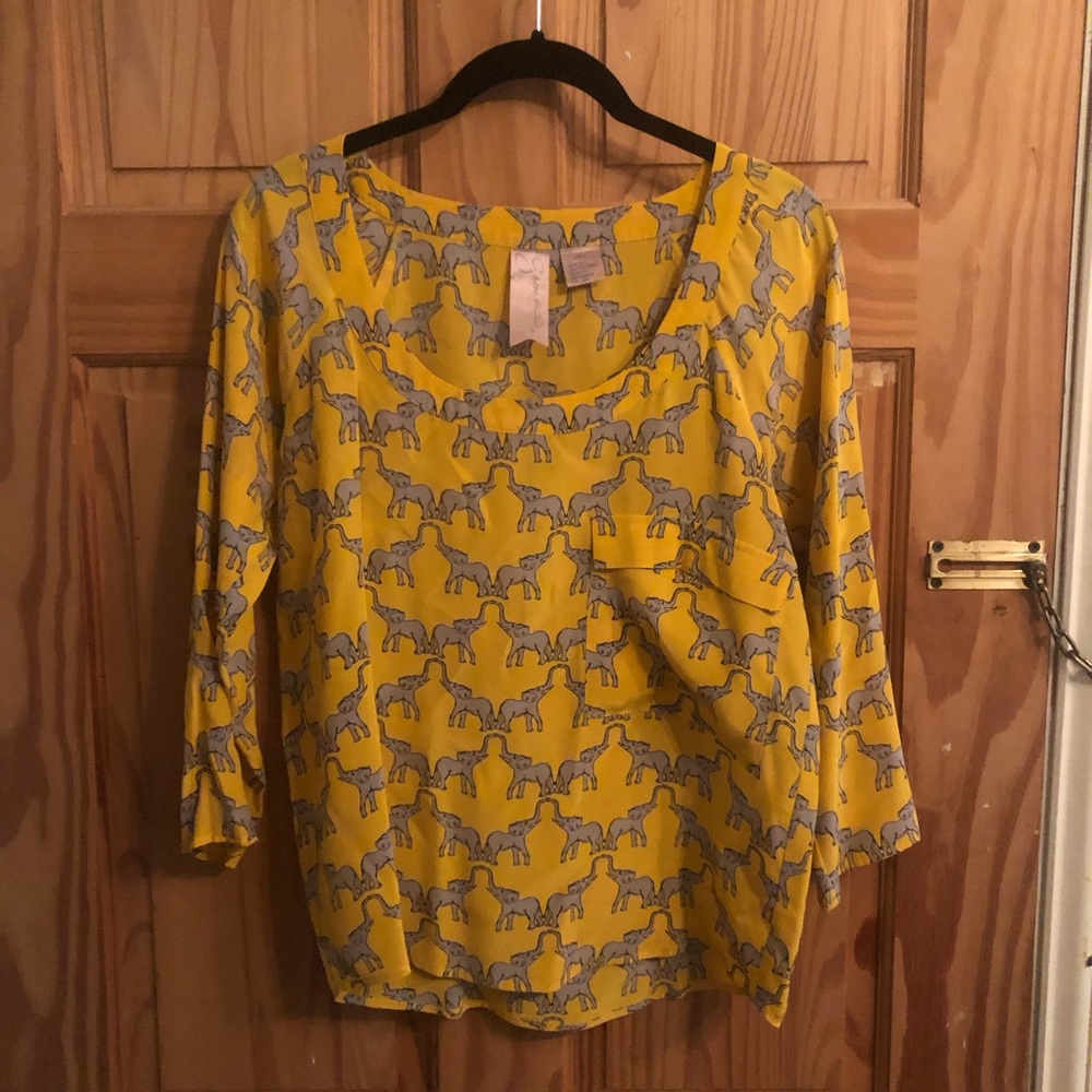 Yellow Elephant Top